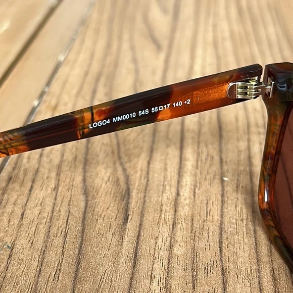 MaxMara 55mm Rectangular Logo4 Sunglasses